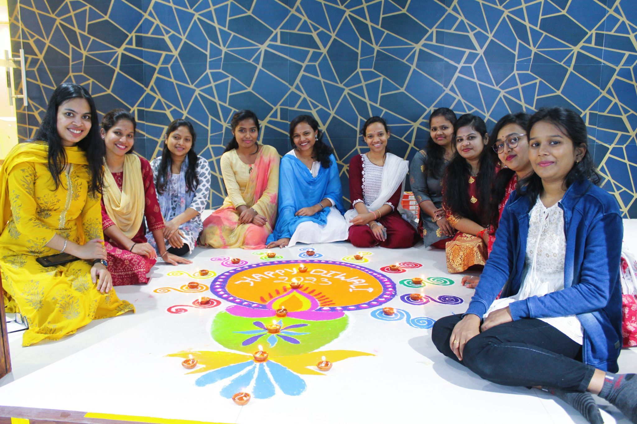 Diwali Rangoli at Office